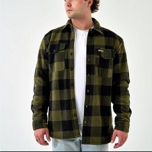 BURLEBO MALLARD GREEN PLAID SHACKET